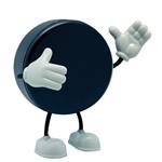 AP26314 Custom Imprinted Hockey Puck Bendy Stress Reliever Squeezie